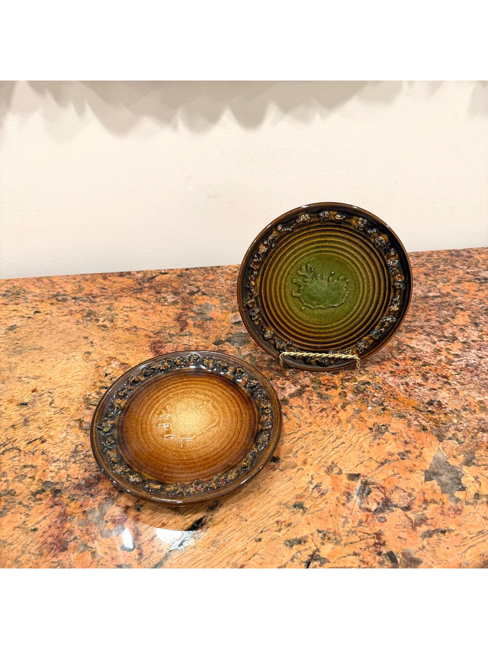 Vintage Funi Island Made in Ireland Lava Plates Set of 2